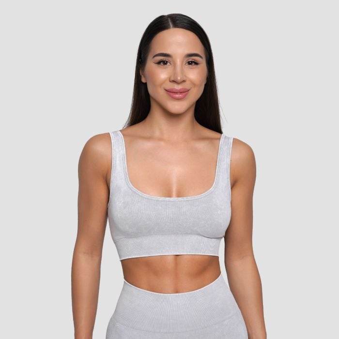 GymBeam Bezšvová športová podprsenka Lift Grey  XL