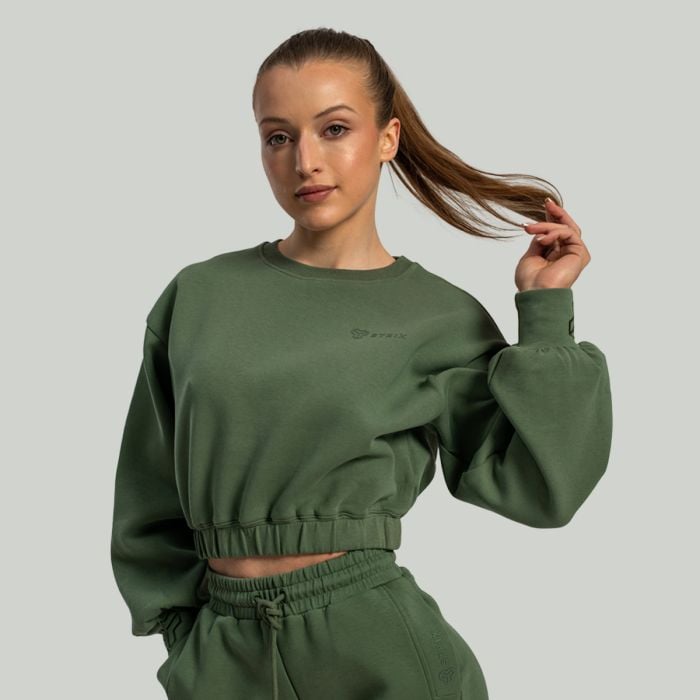 STRIX Dámska mikina Lunar Cropped Cedar Green LL STRIX Dámska mikina Lunar Cropped Cedar Green LL