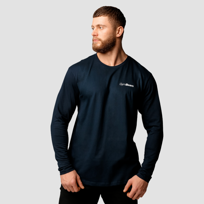GymBeam Tričko Basic s dlhým rukavom Navy  SS GymBeam Tričko Basic s dlhým rukavom Navy  SS