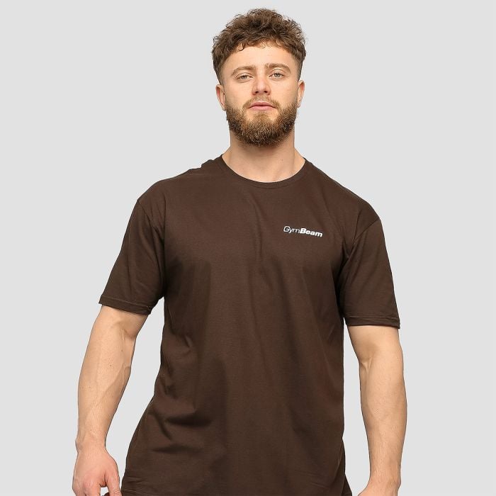 GymBeam Tričko Basic Chocolate Brown  SS GymBeam Tričko Basic Chocolate Brown  SS