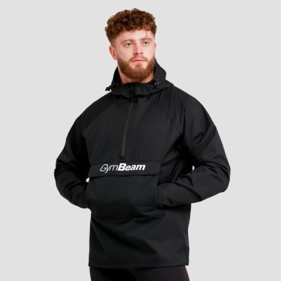 GymBeam Pánska bunda Rain Smock Black  SS