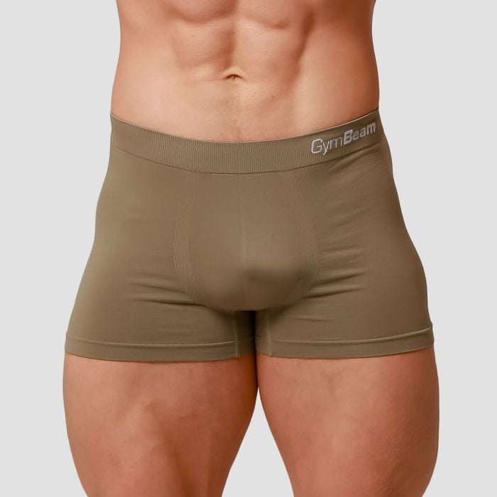 GymBeam Pánske boxerky Seamless 2Pack Army  LL
