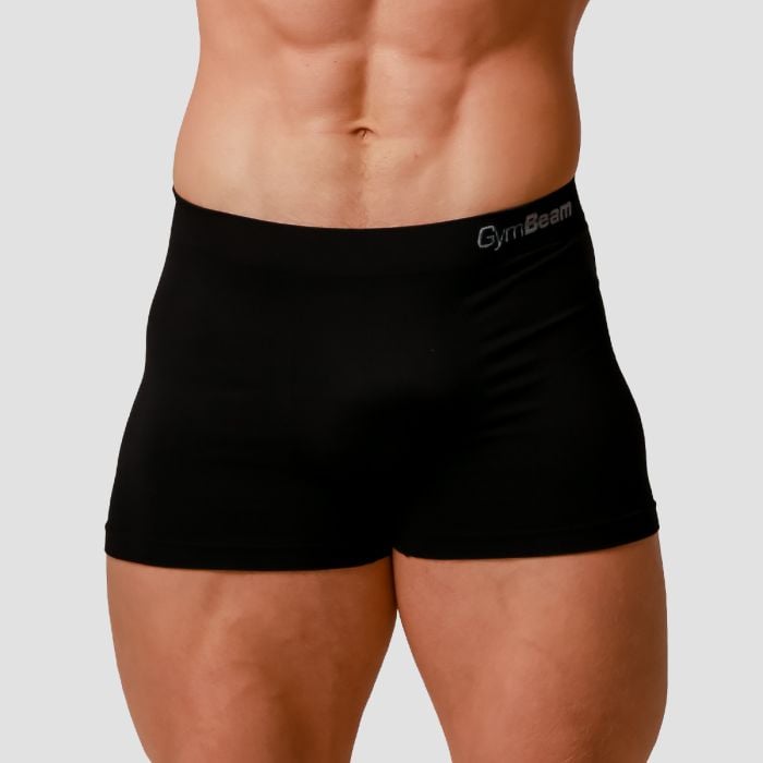 GymBeam Pánske boxerky Seamless 2Pack Black  XLXL