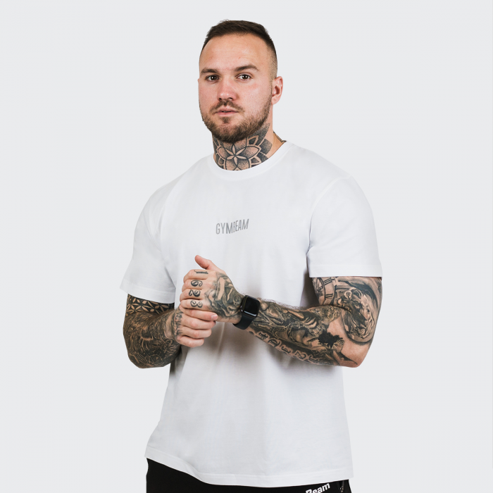GymBeam Tričko FIT White XXXL GymBeam Tričko FIT White XXXL