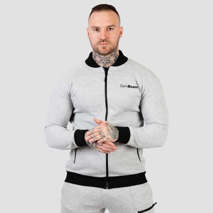 GymBeam Mikina Zipper Classic Grey M GymBeam Mikina Zipper Classic Grey M