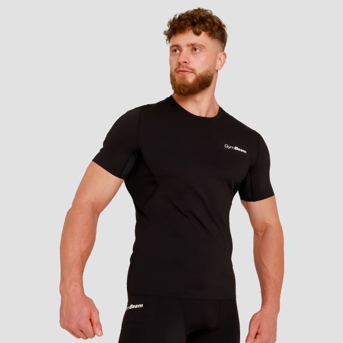 GymBeam Kompresné tričko High Black  XL