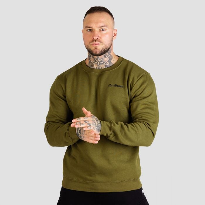 GymBeam Mikina Basic Jumper Military Green  XXXLXXXL