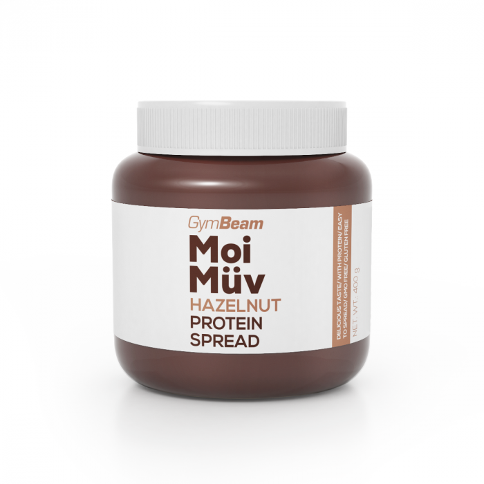 GymBeam MoiMüv Protein Spread 400 g lieskový orech