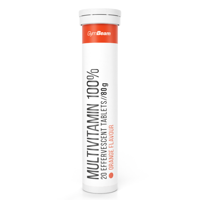 GymBeam Multivitamín 100% šumivý 12 x 20 tab pomaranč