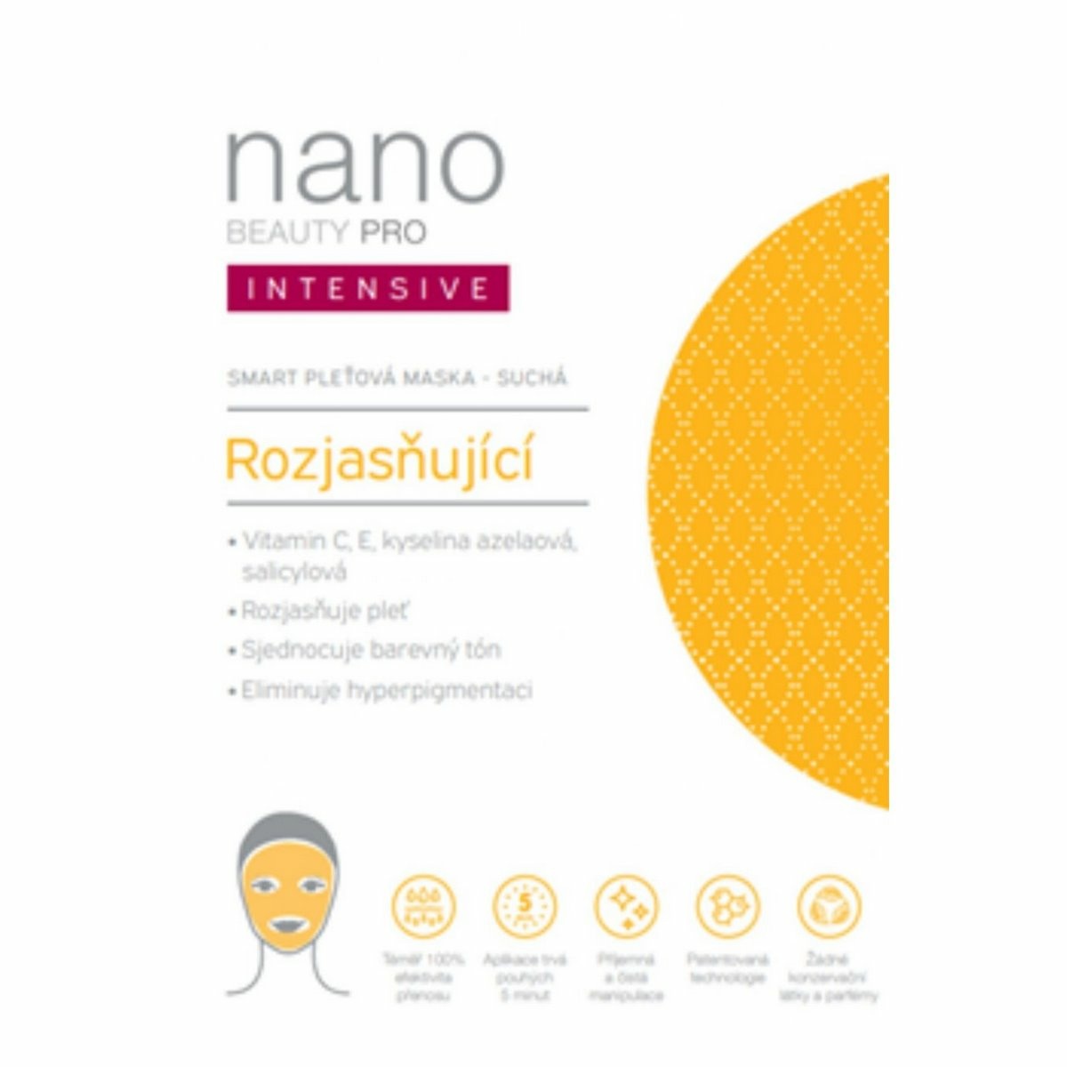 nanoBeauty Rozjasňujúca nanovlákenná maska​ INTENSIVE