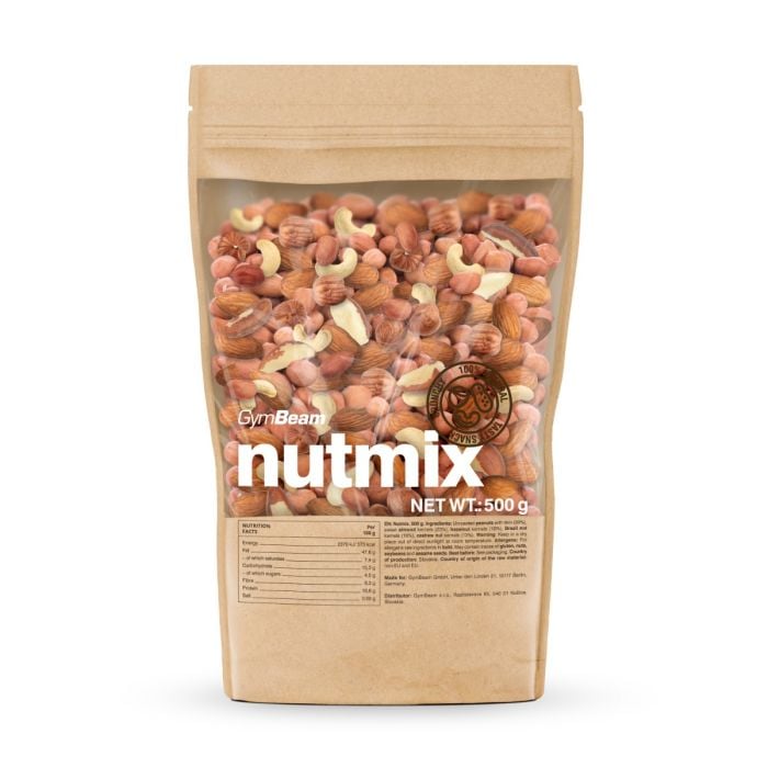 GymBeam Mix prírodných orechov 500 g bez príchute
