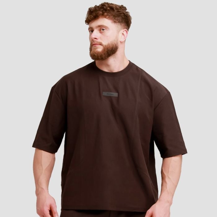 GymBeam Tričko Oversized Unstoppable Brown MM GymBeam Tričko Oversized Unstoppable Brown MM