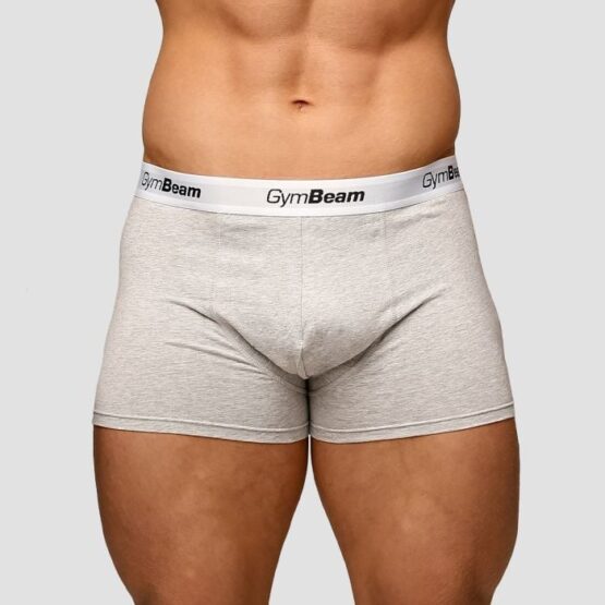 GymBeam Pánske boxerky Essentials 3Pack Grey  XXXLXXXL