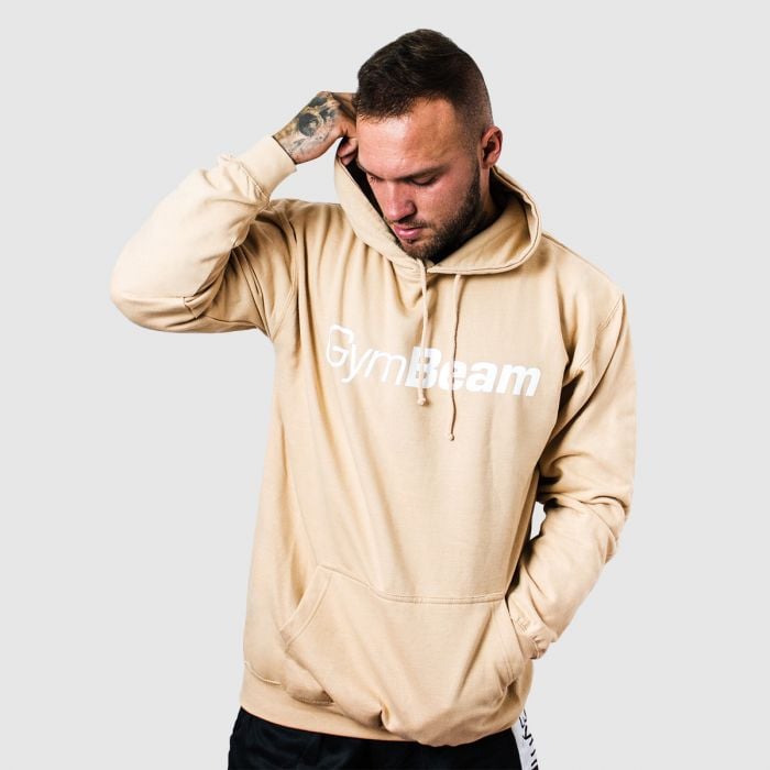 GymBeam Mikina PRO Hoodie Sand  M GymBeam Mikina PRO Hoodie Sand  M