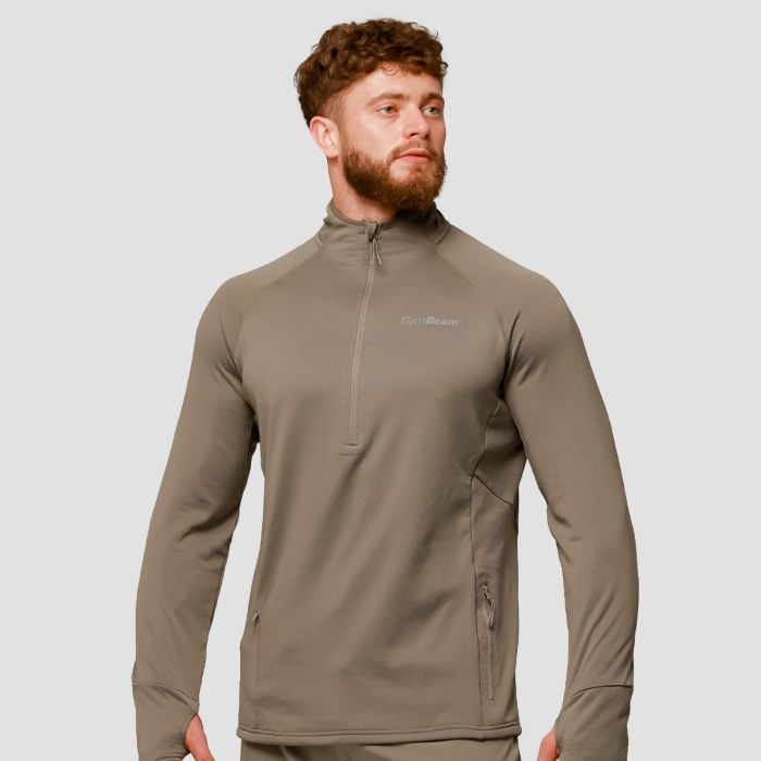GymBeam Bežecká mikina 1/2 Zip Pulse Vetiver  LL GymBeam Bežecká mikina 1/2 Zip Pulse Vetiver  LL