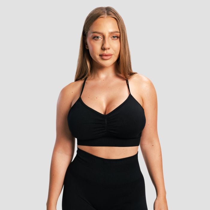 GymBeam Bezšvová športová podprsenka Sculpt Black  XL