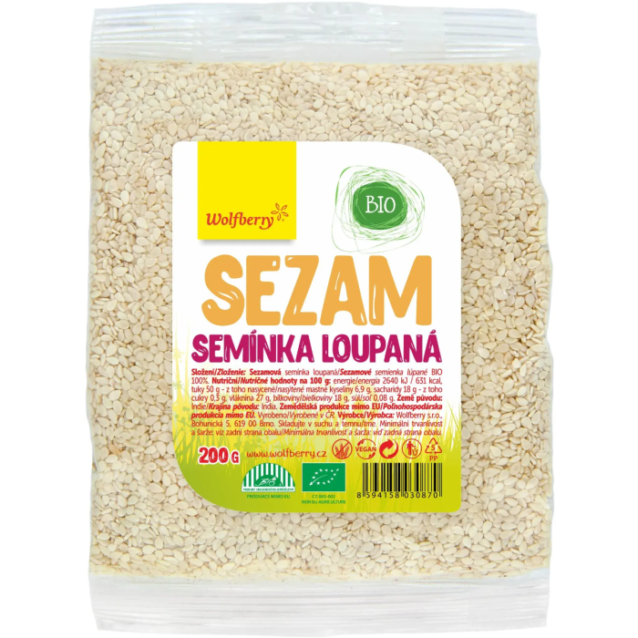 Wolfberry BIO Sezamové semienka 200 g Wolfberry BIO Sezamové semienka 200 g