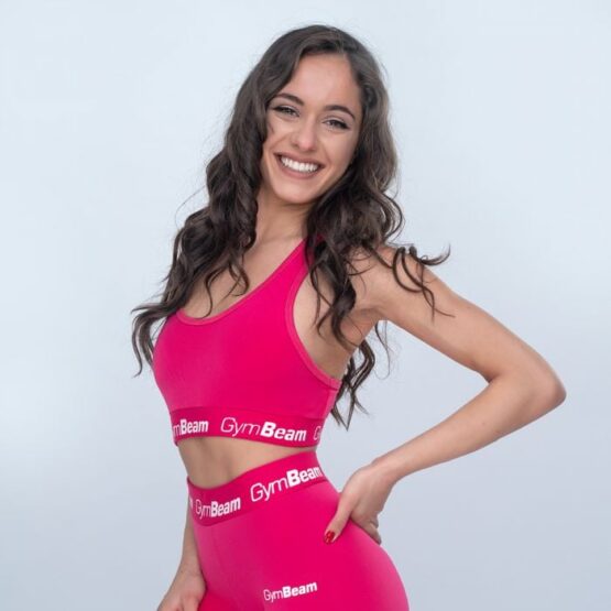 GymBeam Športová podprsenka Simple Fuchsia  S