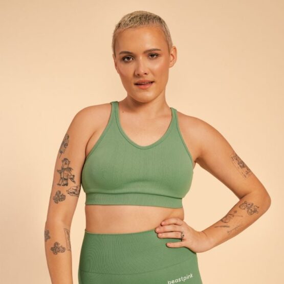 BeastPink Športová podprsenka Hyper Olivine  XLXL