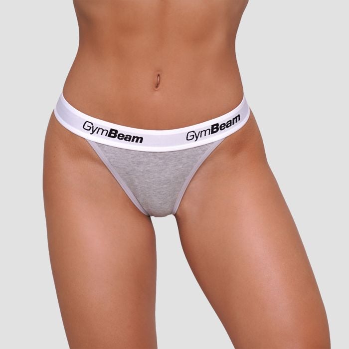 GymBeam Nohavičky Tanga 3Pack Grey XSXS GymBeam Nohavičky Tanga 3Pack Grey XSXS