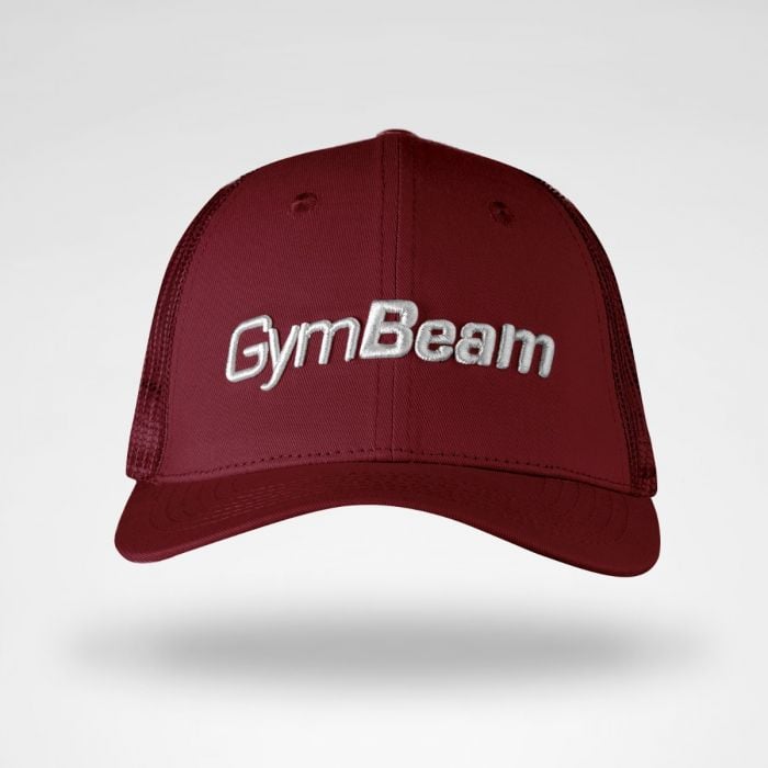 GymBeam Šiltovka Mesh Panel Cap Burgundy  UNI
