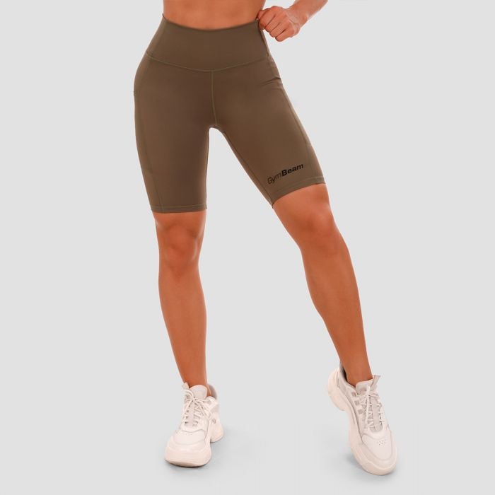 GymBeam Dámske šortky Biker olive  LL