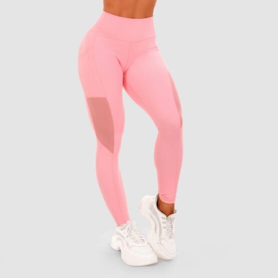 GymBeam Dámske legíny Mesh Panel pink  LL