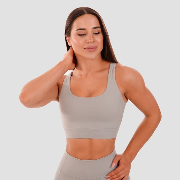 GymBeam Športová podprsenka Cut-Out grey  XXLXXL