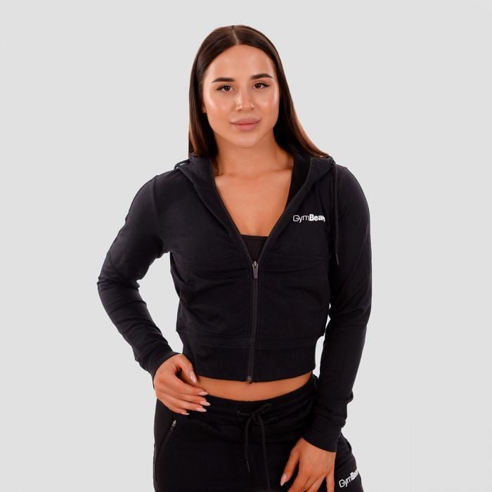 GymBeam Dámska mikina Zip-up TRN black SS GymBeam Dámska mikina Zip-up TRN black SS