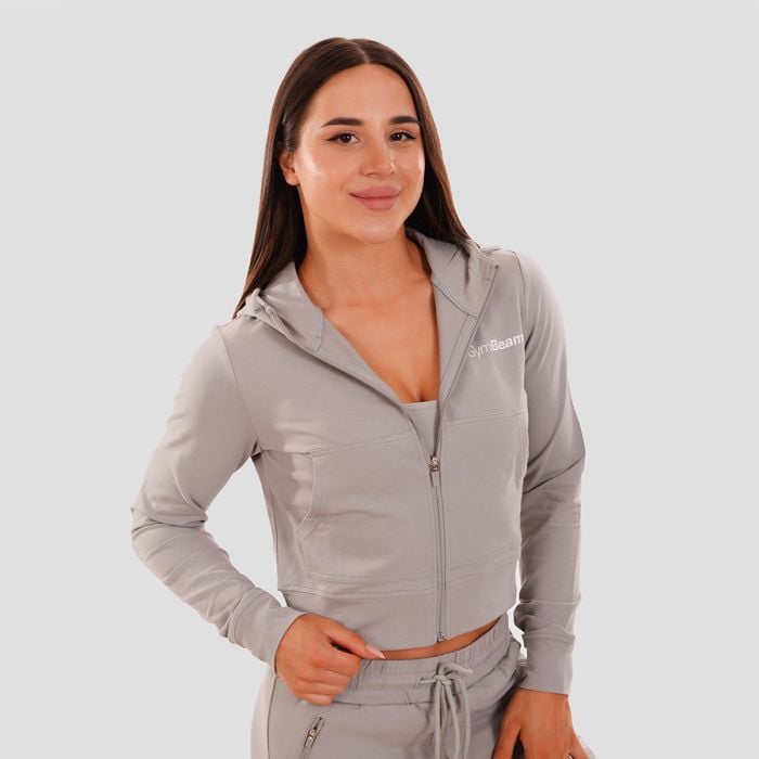 GymBeam Dámska mikina Zip-up TRN grey XSXS GymBeam Dámska mikina Zip-up TRN grey XSXS