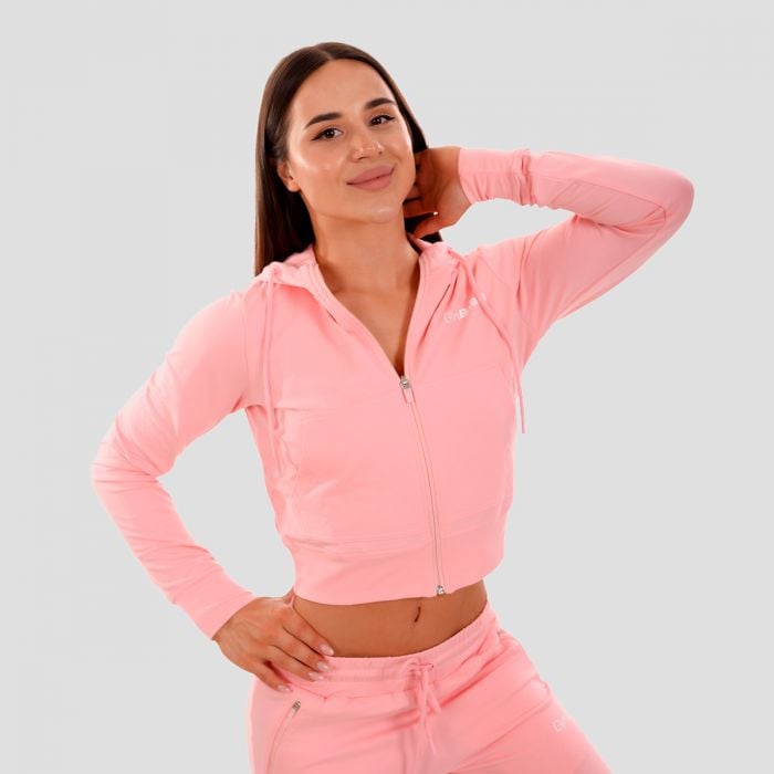 GymBeam Dámska mikina Zip-up TRN pink SS GymBeam Dámska mikina Zip-up TRN pink SS