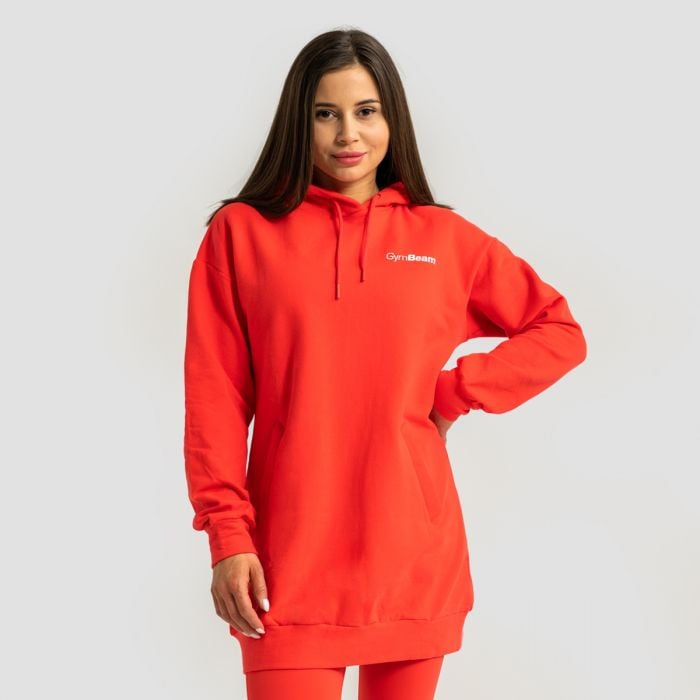 GymBeam Dámska Longline mikina Limitless Hot Red XXLXXL GymBeam Dámska Longline mikina Limitless Hot Red XXLXXL