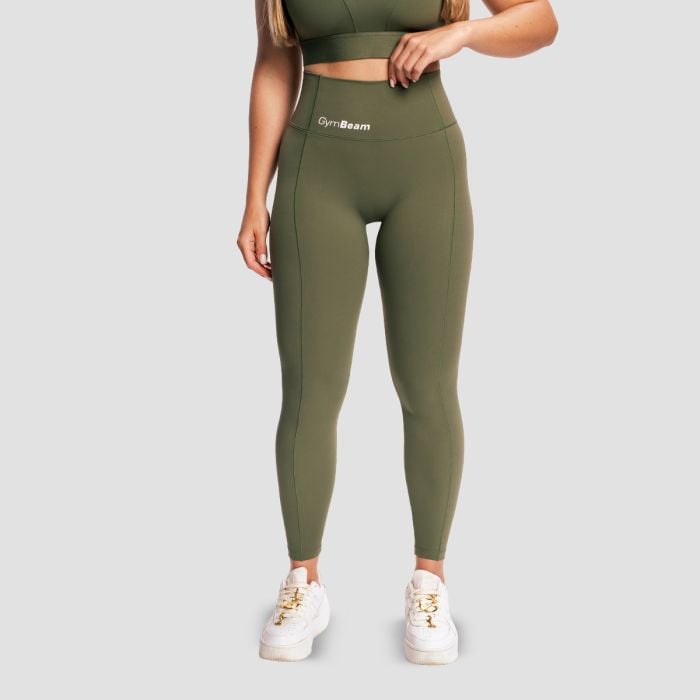 GymBeam Dámske legíny Combat Olive Grey  XL
