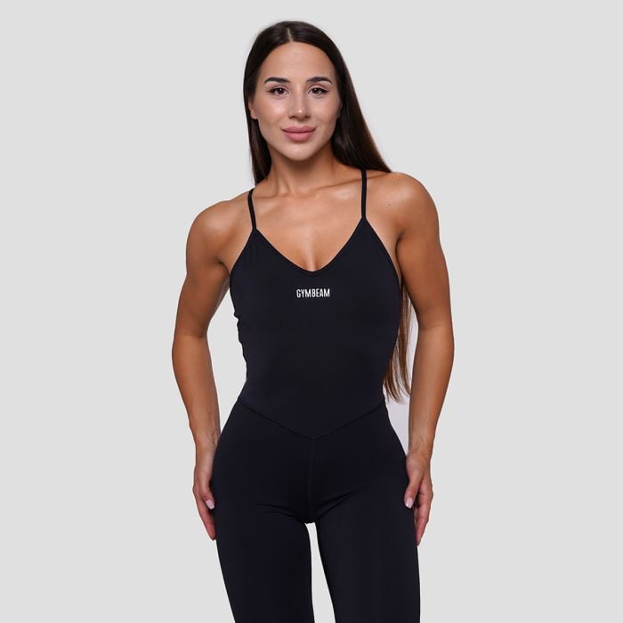 GymBeam Dámsky overal FIT Black XSXS GymBeam Dámsky overal FIT Black XSXS