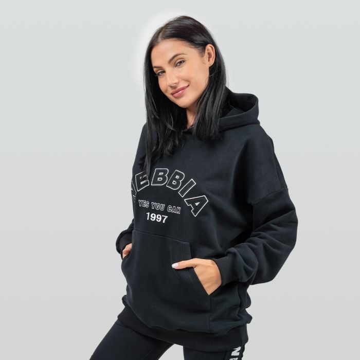 NEBBIA Dámska Oversize mikina Gym Rat Black  SS