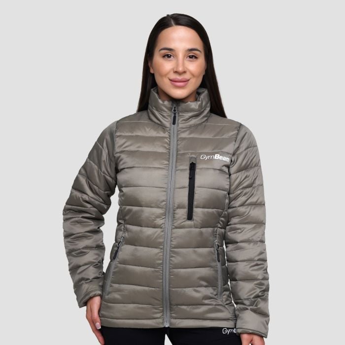 GymBeam Dámska bunda Puffer Vetiver/Black  XLXL GymBeam Dámska bunda Puffer Vetiver/Black  XLXL