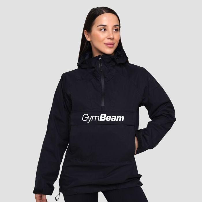 GymBeam Dámska bunda Rain Smock Black  MM GymBeam Dámska bunda Rain Smock Black  MM