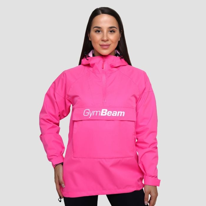 GymBeam Dámska bunda Rain Smock Fuchsia  LL