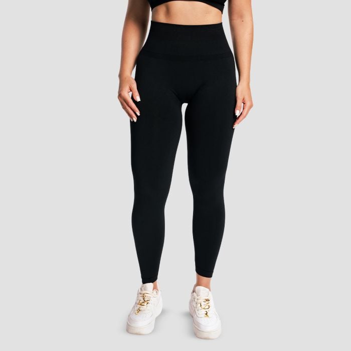 GymBeam Dámske bezšvové legíny Sculpt Black  XL