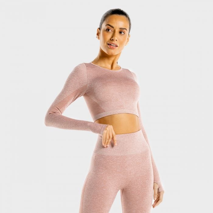 SQUATWOLF Športový Top Marl Seamless Crop Top Rose Gold  L