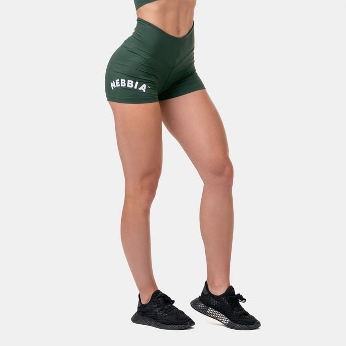 NEBBIA Dámske šortky Classic Hero High Waist Green  M