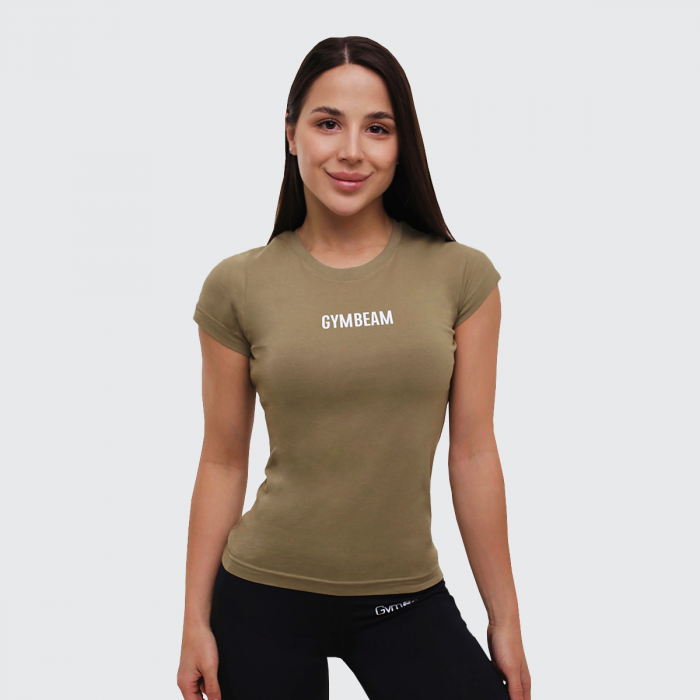 GymBeam Dámske tričko FIT Olive XXL GymBeam Dámske tričko FIT Olive XXL