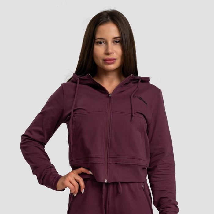 GymBeam Dámska mikina Zip-up TRN Eggplant SS GymBeam Dámska mikina Zip-up TRN Eggplant SS