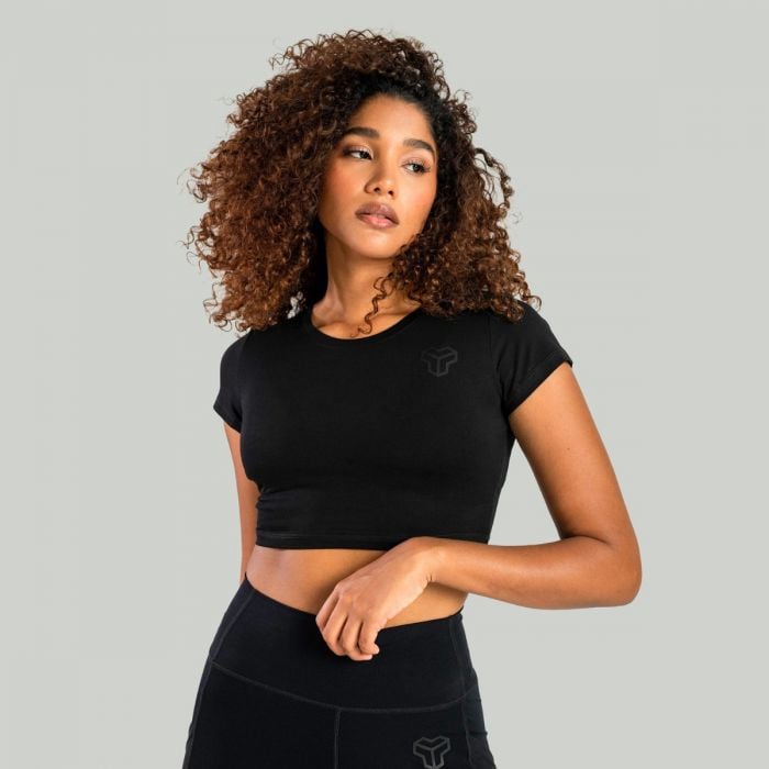 STRIX Dámske tričko Essential CropTop Black LL STRIX Dámske tričko Essential CropTop Black LL
