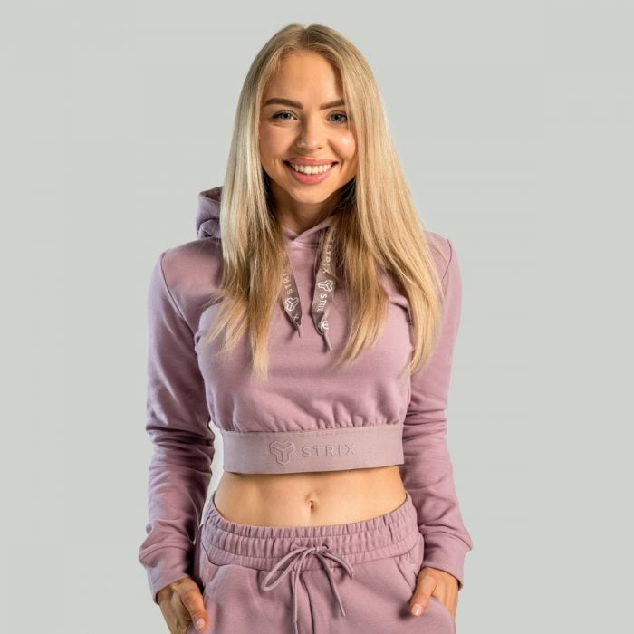 STRIX Dámska mikina Essential Cropped Hoodie Mauve XSXS STRIX Dámska mikina Essential Cropped Hoodie Mauve XSXS