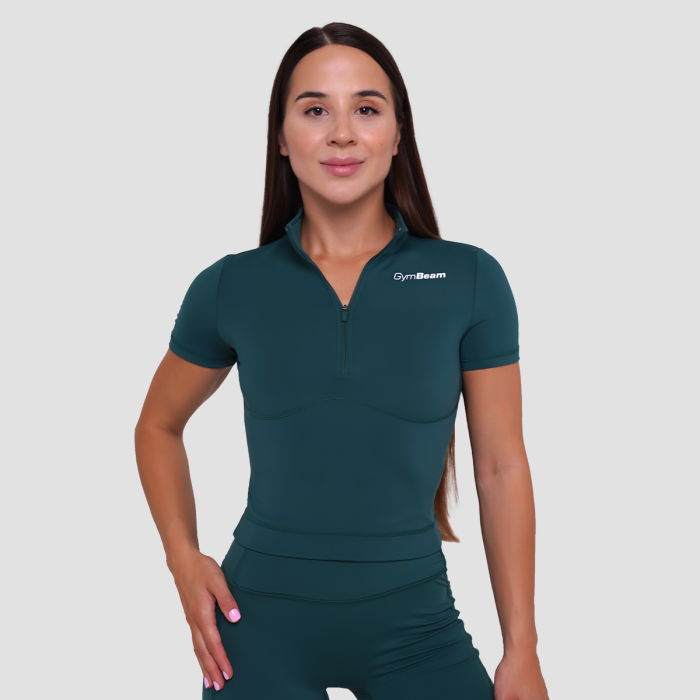 GymBeam Dámske tričko Cropped Ignite Dark Green LL GymBeam Dámske tričko Cropped Ignite Dark Green LL