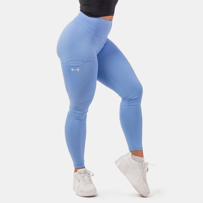 NEBBIA Dámske legíny Active High Waist Smart Pocket Light Blue  L