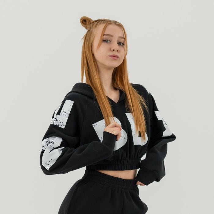 NEBBIA Dámska mikina Cropped Muscle Mommy Black  XSXS