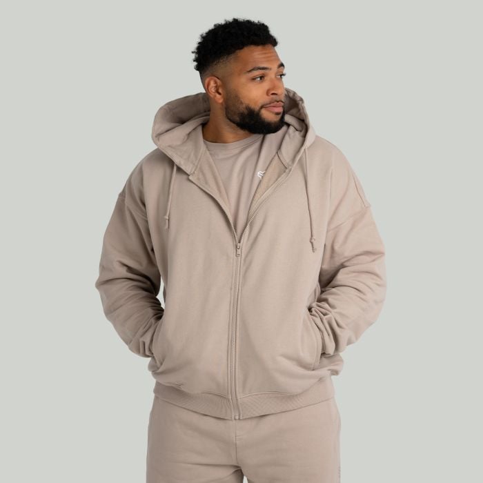 STRIX Mikina Zip Taupe  M STRIX Mikina Zip Taupe  M