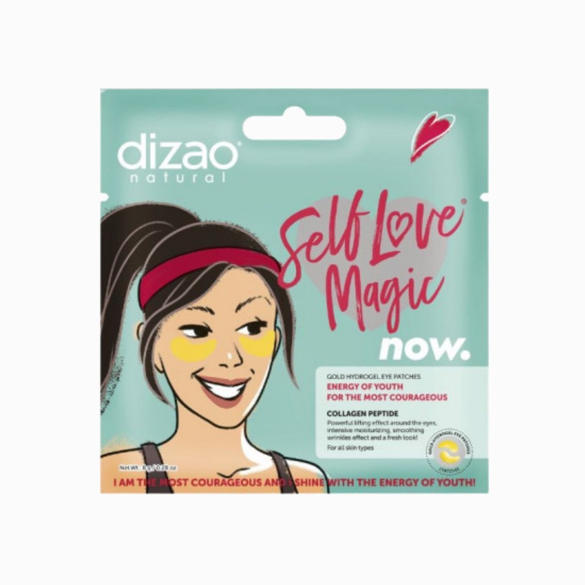 Prírodná hydrogélová očná maska s kolagénom Gold - 8g - Dizao